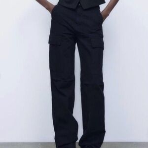 ZARA Navy Blue Cargo Pants